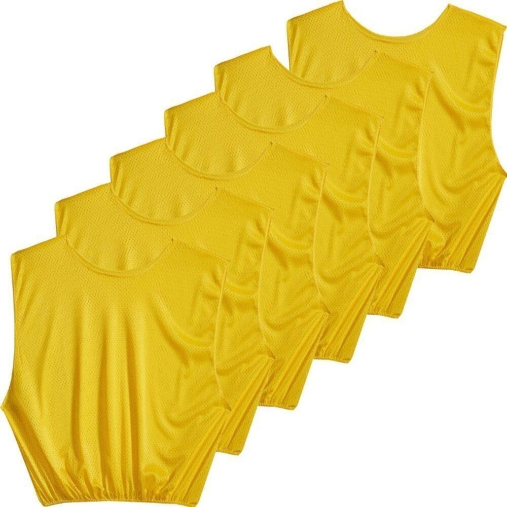 SKLZ Sports Mesh Practice Jersey Size Youth Pack of 6 Yellow New Football